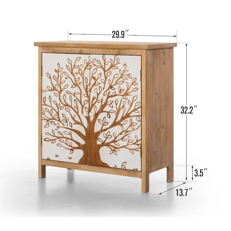 2-Door Wood Storage Cabinet