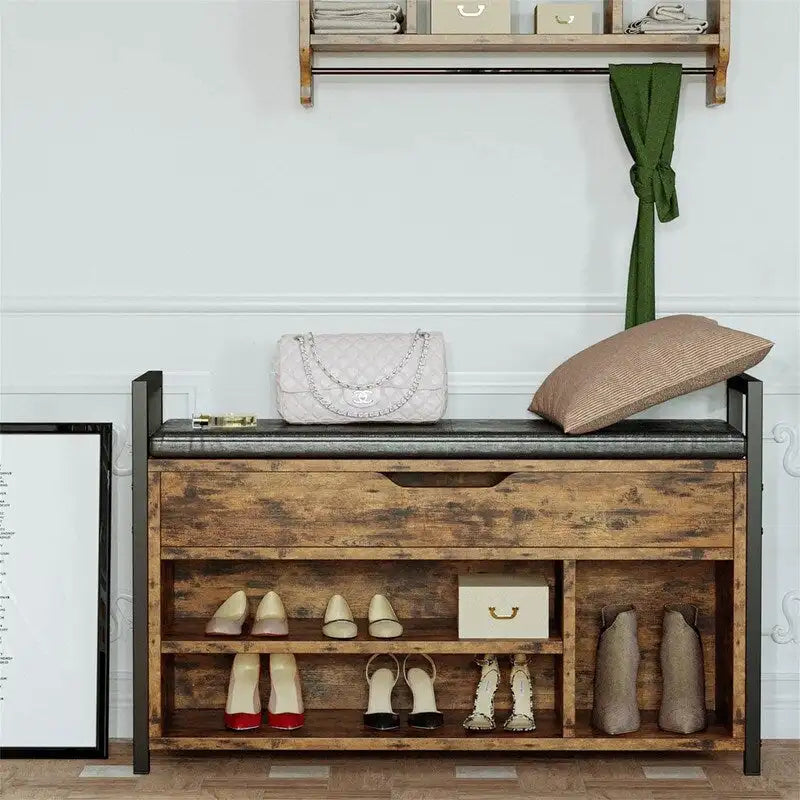 Shoe Storage Bench 35.4" W x 11.8" D x 24.4" H