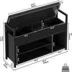 Shoe Storage Bench 35.4" W x 11.8" D x 24.4" H
