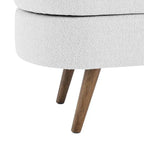 Oval Storage Bench with Wood Legs