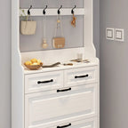 Shoe Cabinet with 3 Flip-Down Doors and 2 Drawers