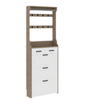 Shoe Cabinet with 3 Flip-Down Doors and 2 Drawers