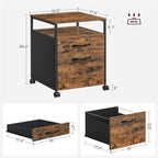 Mobile Filing Cabinet with Wheels