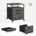 Mobile Filing Cabinet with Wheels