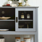 55-Inch Sideboard Buffet Cabinet with Tempered Glass Doors
