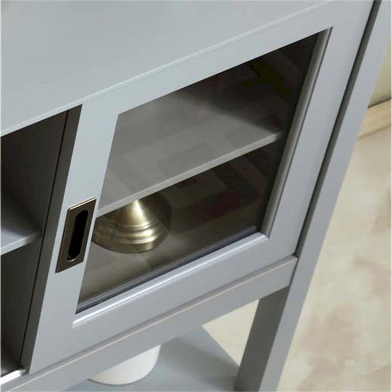 55-Inch Sideboard Buffet Cabinet with Tempered Glass Doors