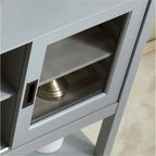 55-Inch Sideboard Buffet Cabinet with Tempered Glass Doors