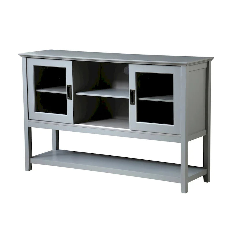 55-Inch Sideboard Buffet Cabinet with Tempered Glass Doors