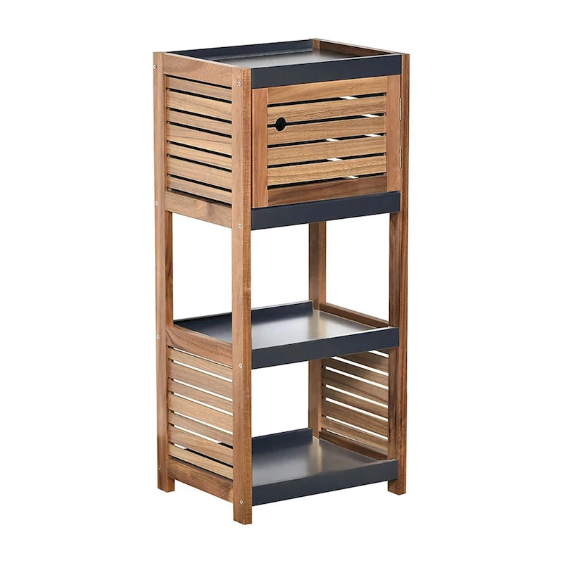 Badezimmer-Bodenschrank mit offenen Fächern - 14.5"L x 11.75"W x 32.75"H