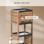 Badezimmer-Bodenschrank mit offenen Fächern - 14.5"L x 11.75"W x 32.75"H