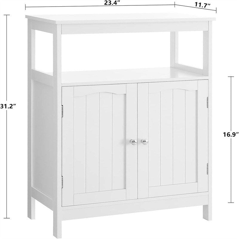 Bathroom Floor Storage Cabinet with Adjustable Shelf
