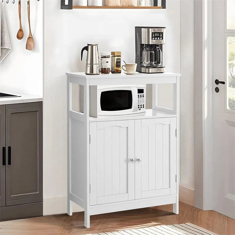 Bathroom Floor Storage Cabinet with Adjustable Shelf