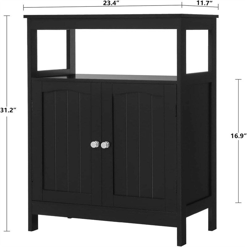 Bathroom Floor Storage Cabinet with Adjustable Shelf