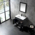 32-Inch Bathroom Vanity Cabinet with Ceramic Sink
