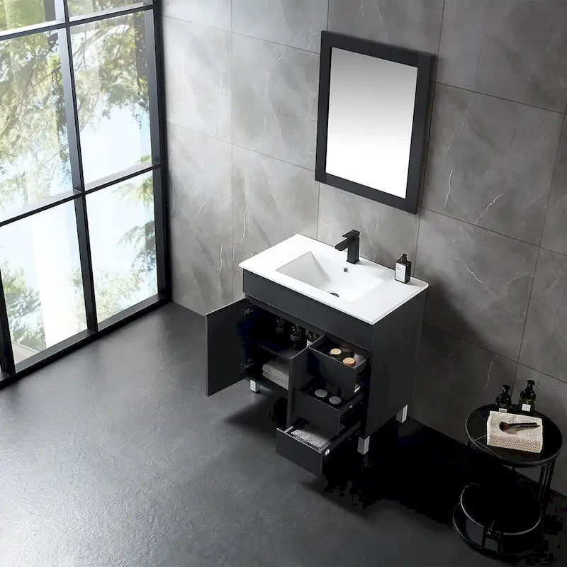 32-Inch Bathroom Vanity Cabinet with Ceramic Sink