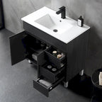 32-Inch Bathroom Vanity Cabinet with Ceramic Sink