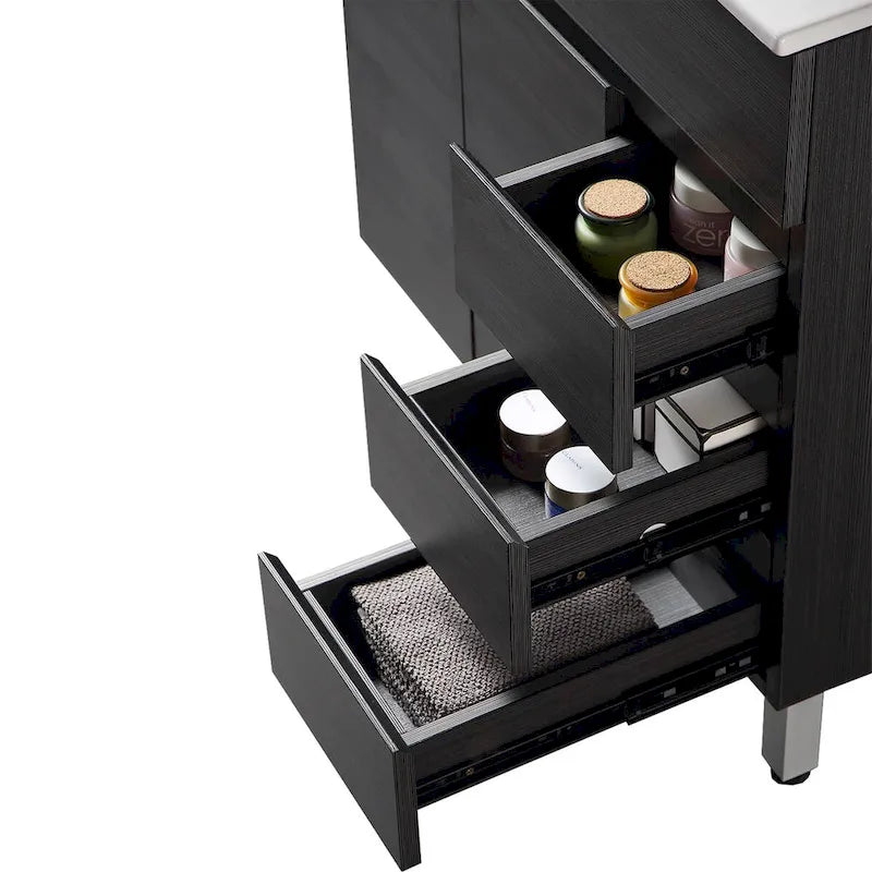 32-Inch Bathroom Vanity Cabinet with Ceramic Sink