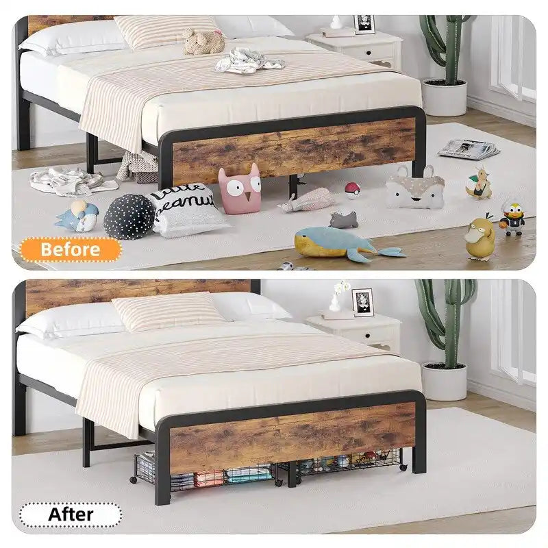 Rolling Under-Bed Storage Basket with Lockable Wheels