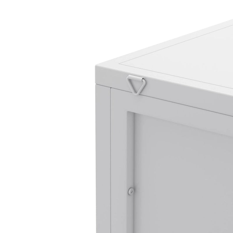 22.25" Floor Corner Cabinet with Tempered Glass Doors and Storage Shelves