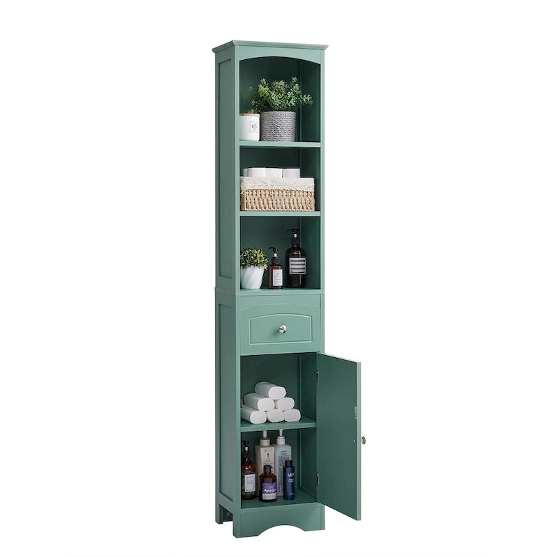 Hoher Badezimmerschrank mit Schublade und verstellbarem Einlegeboden