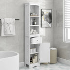 Hoher Badezimmerschrank mit Schublade und verstellbarem Einlegeboden