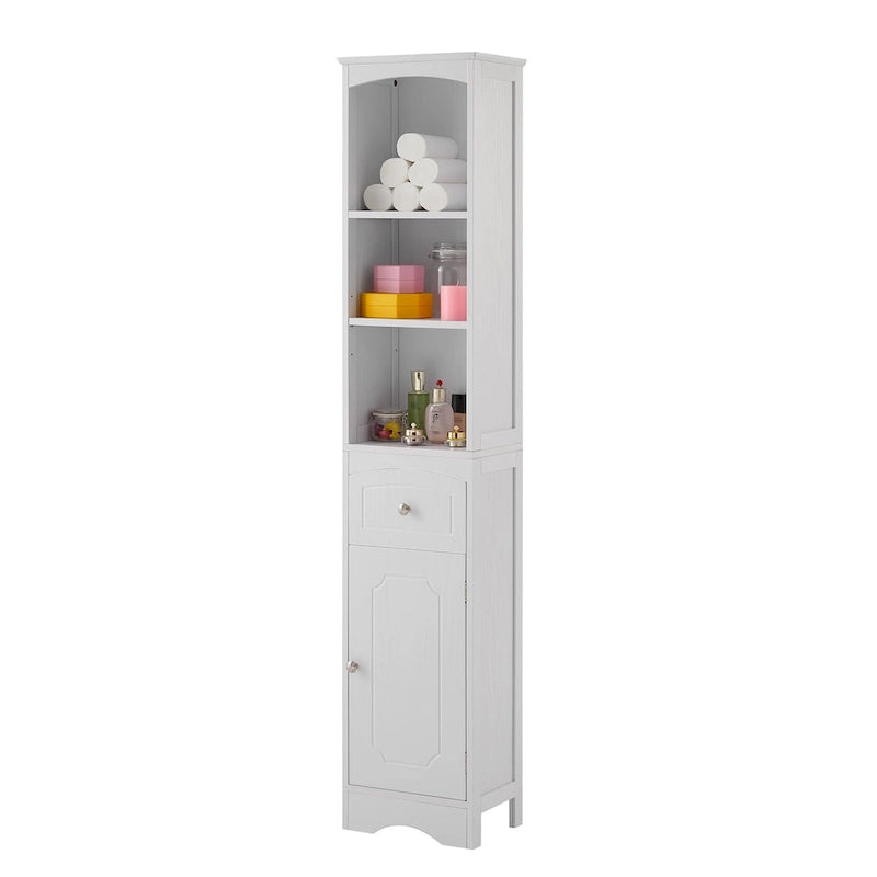 Hoher Badezimmerschrank mit Schublade und verstellbarem Einlegeboden