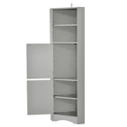 Tall Corner Bathroom Cabinet with Doors and Adjustable Shelves
