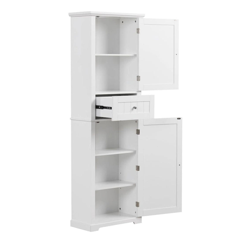 Freestanding Bathroom Storage Cabinet with Drawer and Adjustable Shelf