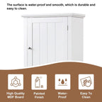Freestanding Bathroom Storage Cabinet with Drawer and Adjustable Shelf