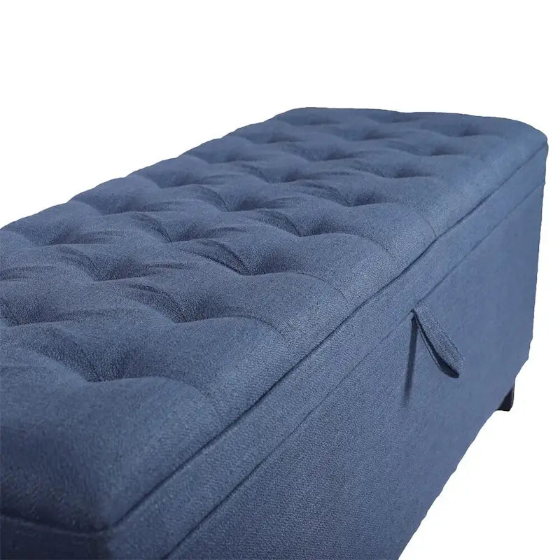 Storage Ottoman Bench with Flip-Top Lid and Inner Storage
