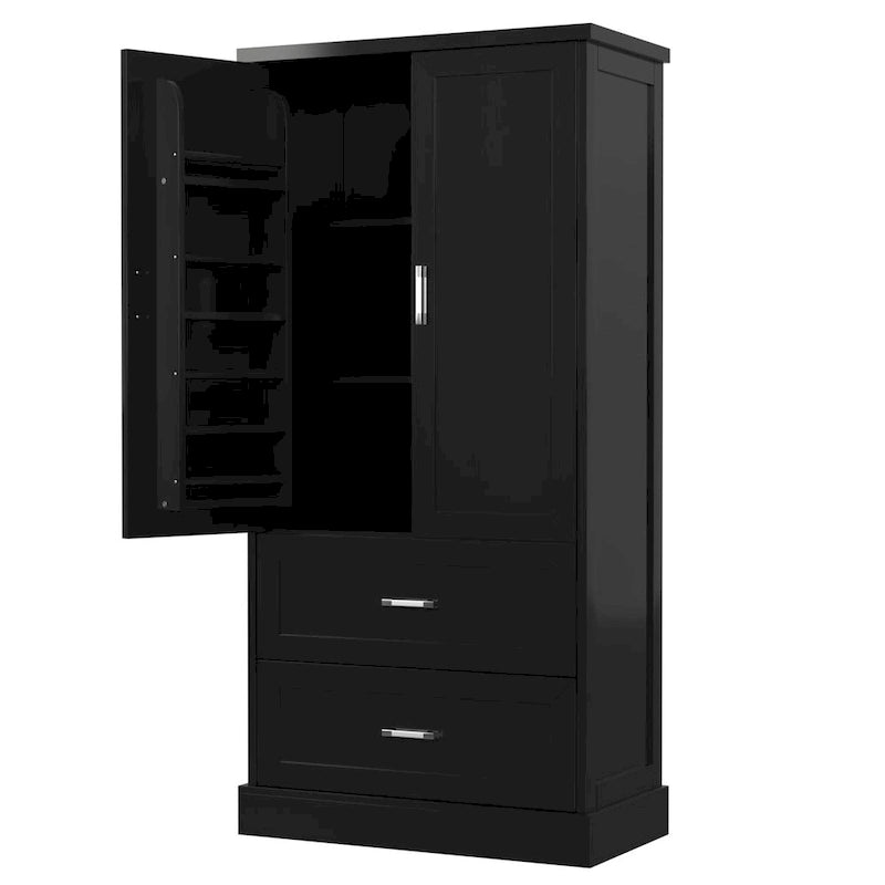 Tall Bathroom Storage Cabinet with Two Doors and Drawers