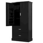 Tall Bathroom Storage Cabinet with Two Doors and Drawers