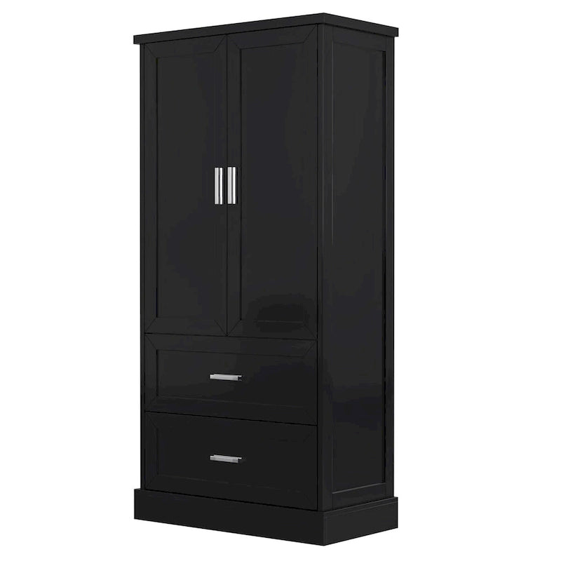 Tall Bathroom Storage Cabinet with Two Doors and Drawers