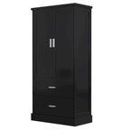Tall Bathroom Storage Cabinet with Two Doors and Drawers