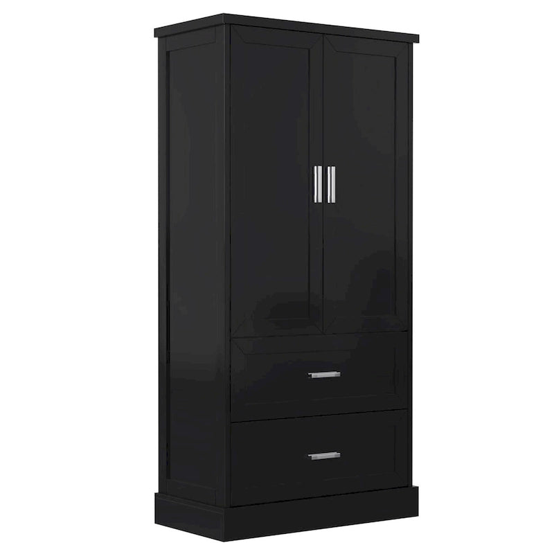 Tall Bathroom Storage Cabinet with Two Doors and Drawers