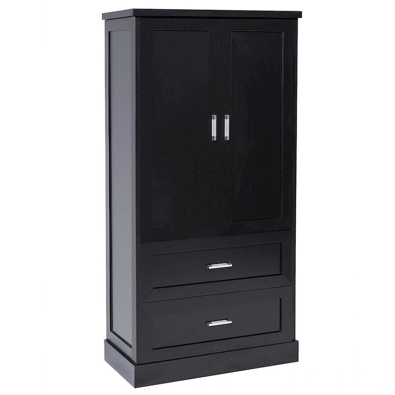 Tall Bathroom Storage Cabinet with Two Doors and Drawers