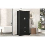 Tall Bathroom Storage Cabinet with Two Doors and Drawers