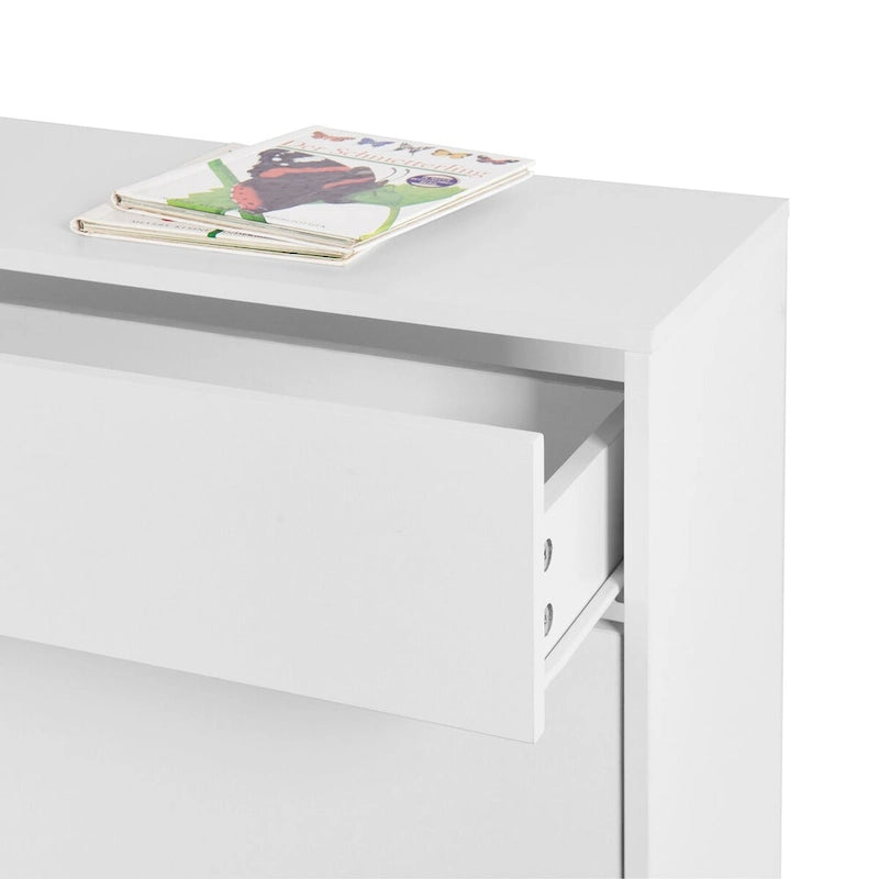 Freestanding Shoe Cabinet with 2 Flip Drawers and Metal Legs