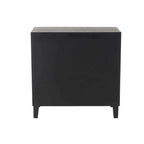 Mobile contenitore geometrico Art Déco a 2 ante con pomelli dorati - Nero